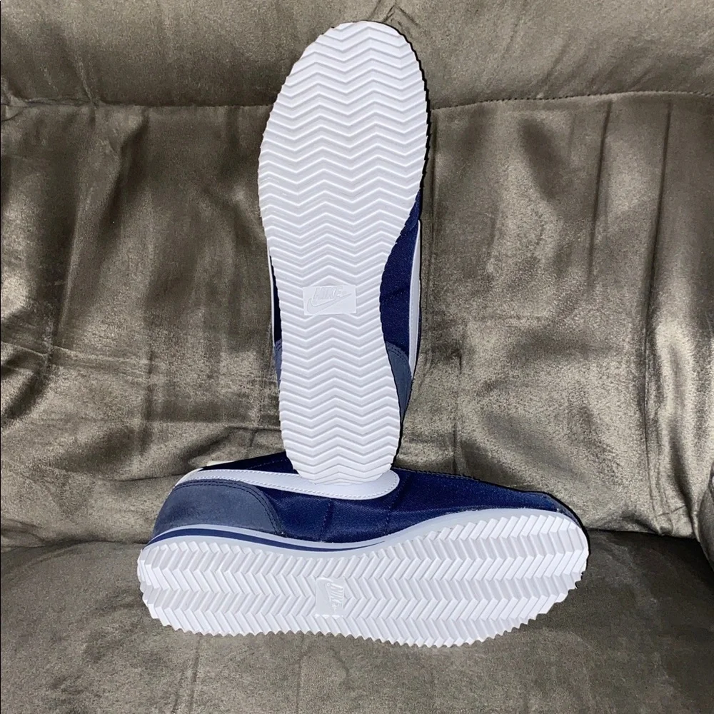 Nike Satin Cortez Sneakers in Navy & White - Picture 7 of 11